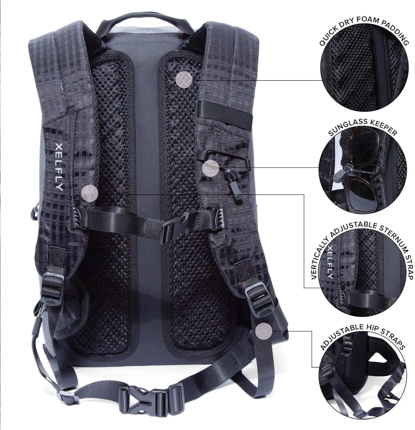 Submersipack Waterproof Backpack - Submersible, Inflatable, Floating TPU Coated Durable Nylon Dry Bag with Airtight Zipper for Kayak, Fishing, Boating, Hiking, Paddle Board - Deep Blue image number 5