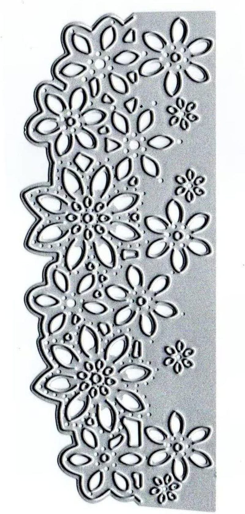Flowers Border Leaves Metal Die Cuts,Srping Leaf Flower Edge Cutting Dies Cut Stencils for DIY Scrapbooking Album Decorative Embossing Paper Dies for Festival Card Making image number 4