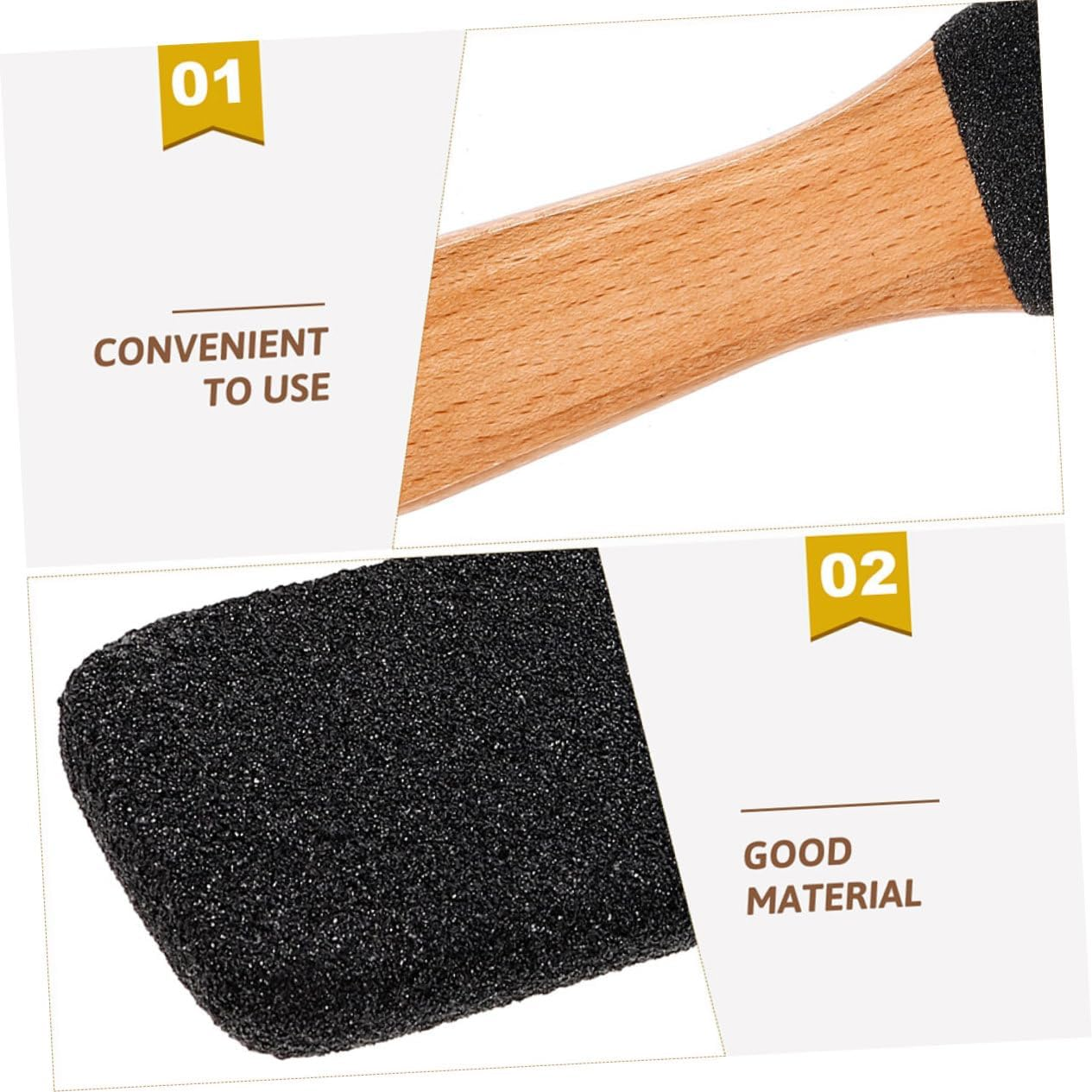 3Pcs Foot File Hard Skin Remover Pumice Foot Scrubber Exfoliator for Dead Skin Pedicure Tools image number 2