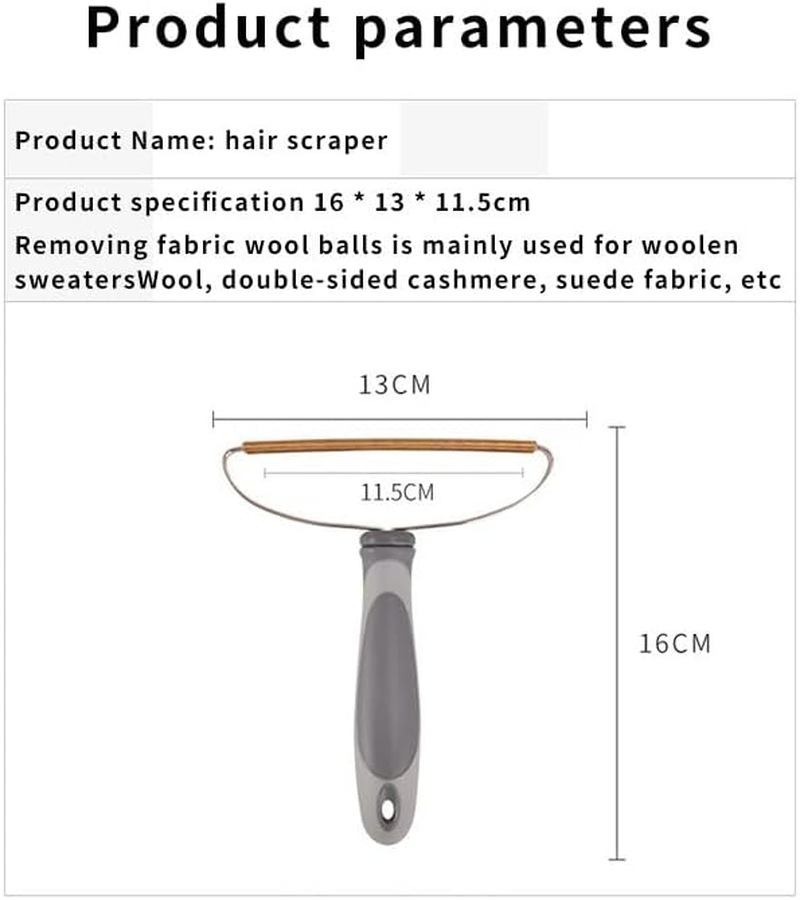 Pet Hair Remover, Dog Cat Hair Remover, Fur Removal Tool, Portable Carpet Scraper, Clothes Fuzz Rollers Hairball Shaver Brush for Carpets, Car Mat, Couch, Pet Bed, Furniture & Rug (Grey, One Size) image number 6