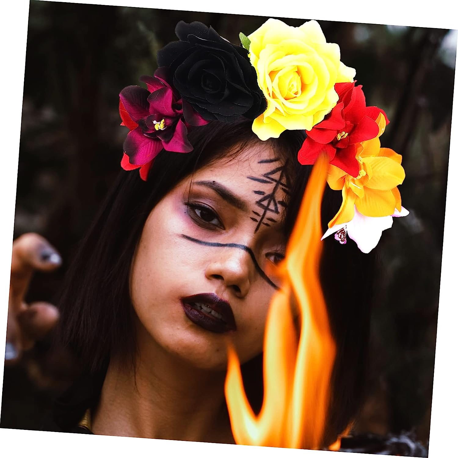 FRCOLOR Halloween Headband for Dead Headdress Floral Hair Hoop for Women Costume Accessory Comfortable Fit for Cosplay Events image number 6