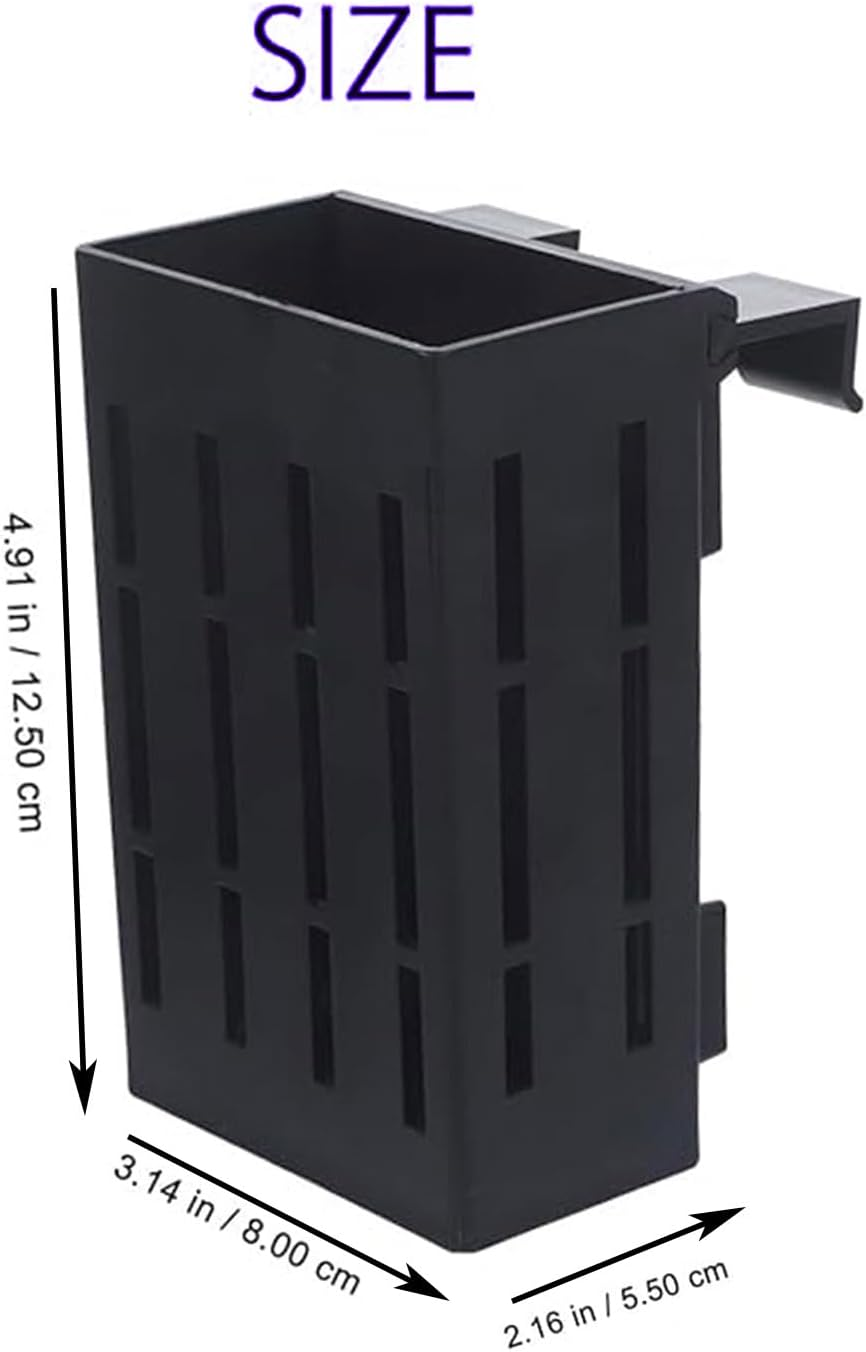 4Pack Aquarium Live Plant Holder, Hanging Planter Cups, Aquarium Plants Holders with Hooks and Suction Cups for Fish Tank Aquaponic Plant Cultivation and Aquascape Decorations (Black) image number 2