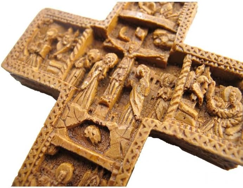 Handmade Carved Aromatic Wax Cross Blessed from Mount Athos 234