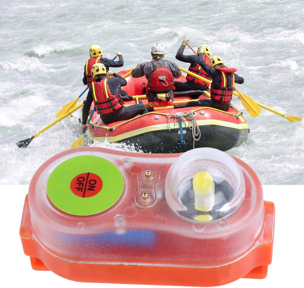 Life Jacket Light, Seawater Self Lighting Jackets Lights High Intensity Water Strobe Light Automatic Locator Mini LED Life Saving Lamp Flashing Beacon Range Rescue Overboard Survival(Orange)