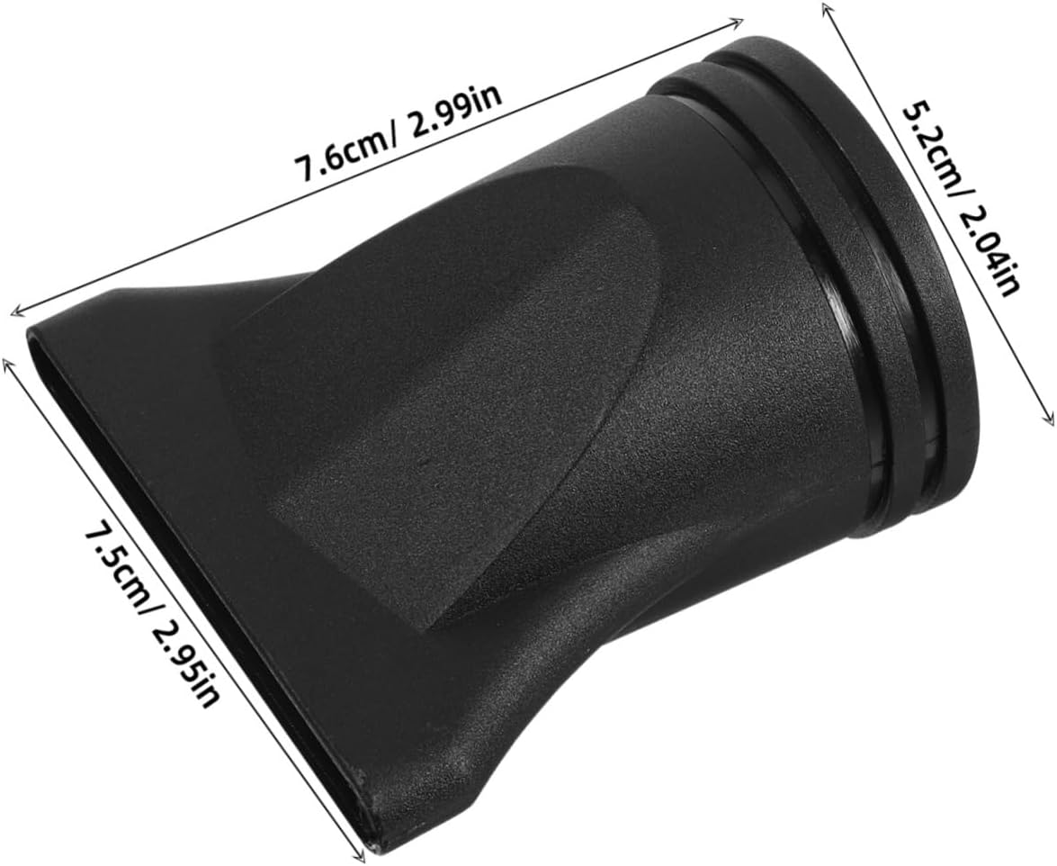 Generic Blower Tube Air Collector Hairdryer Blow Dryer Hair Dryer Concentrator Narrow Diffuser Nozzle Hair Styling Tools Hair Dryer Single Nozzle Hair Dryer Attachment Nozzle Black Plastic image number 3