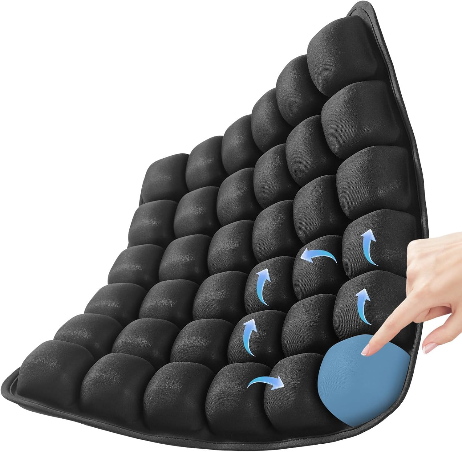Portable Travel Cushion, 3D Air Cell Seat Cushion, Inflatable Seat Cushions, for Pressure Relief, Comfortable Travel for Airplane, Wheelchair, Car Set, Office Chair, Floor (A) image number 2