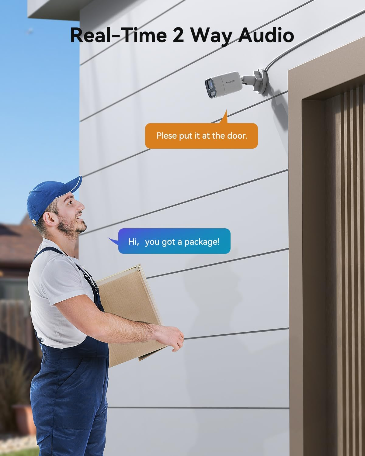 TMEZON Smart 4K 16CH Home Security Camera System, 4Pcs Wired 5MP Poe IP Cameras Outdoor with Person Vehicle Detection, 4K 16CH NVR with 1TB HDD for 24-7 Recording, ZR08PA AU+1TB (ZR08PA) image number 1