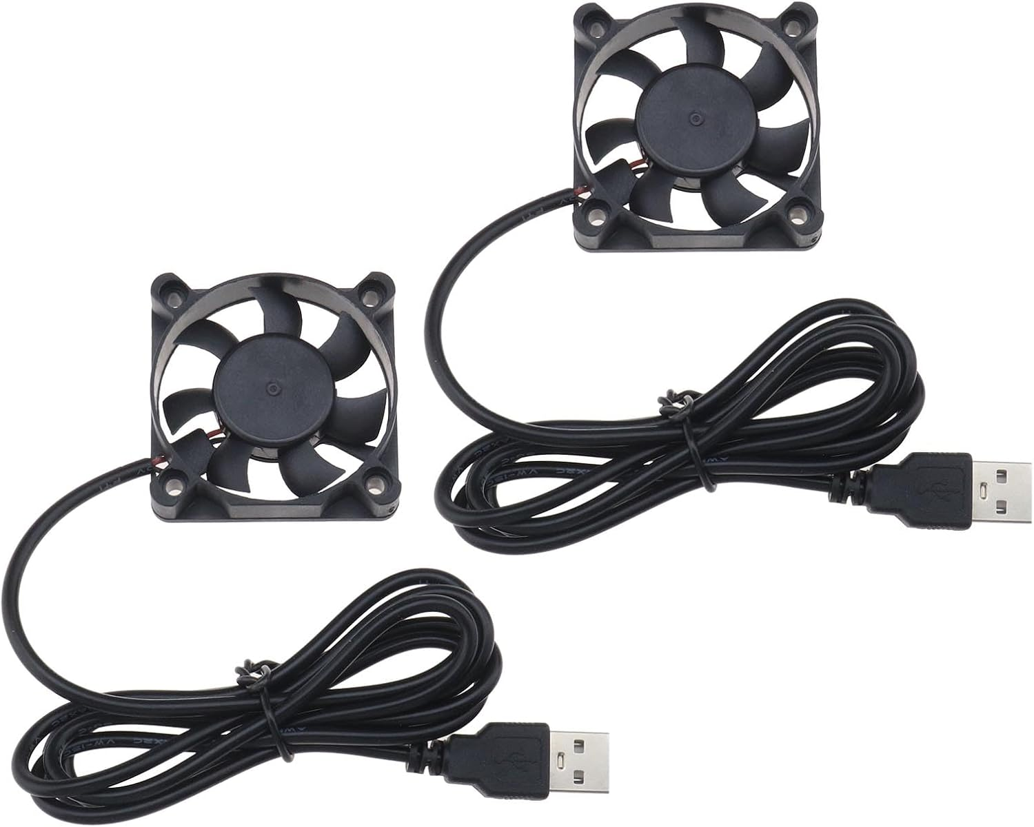 SING F LTD 2PCS USB Brushless Cooling Fan DC 5V 0.13A 50Mm X 50Mm 5200RPM for Computer Game Console DVR Router 1.2 Meters Cable Length image number 2