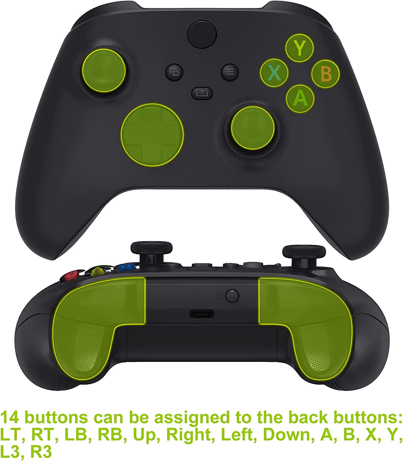 Extremerate Textured Red Hope Programable Remap Kit for Xbox Series X/S Controller, Upgrade Boards & Redesigned Back Shell & Side Rails & Back Buttons for Xbox Core Controller image number 2