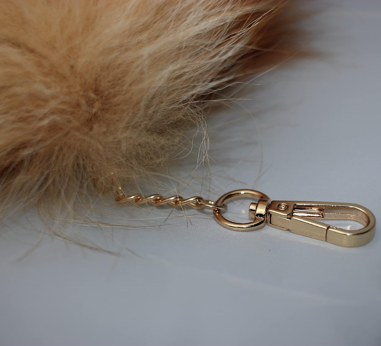 Fosrion Real Fox Tail Fur Hair Cat Bites Catching Hunting Toy (Orange, Only Tail) image number 6