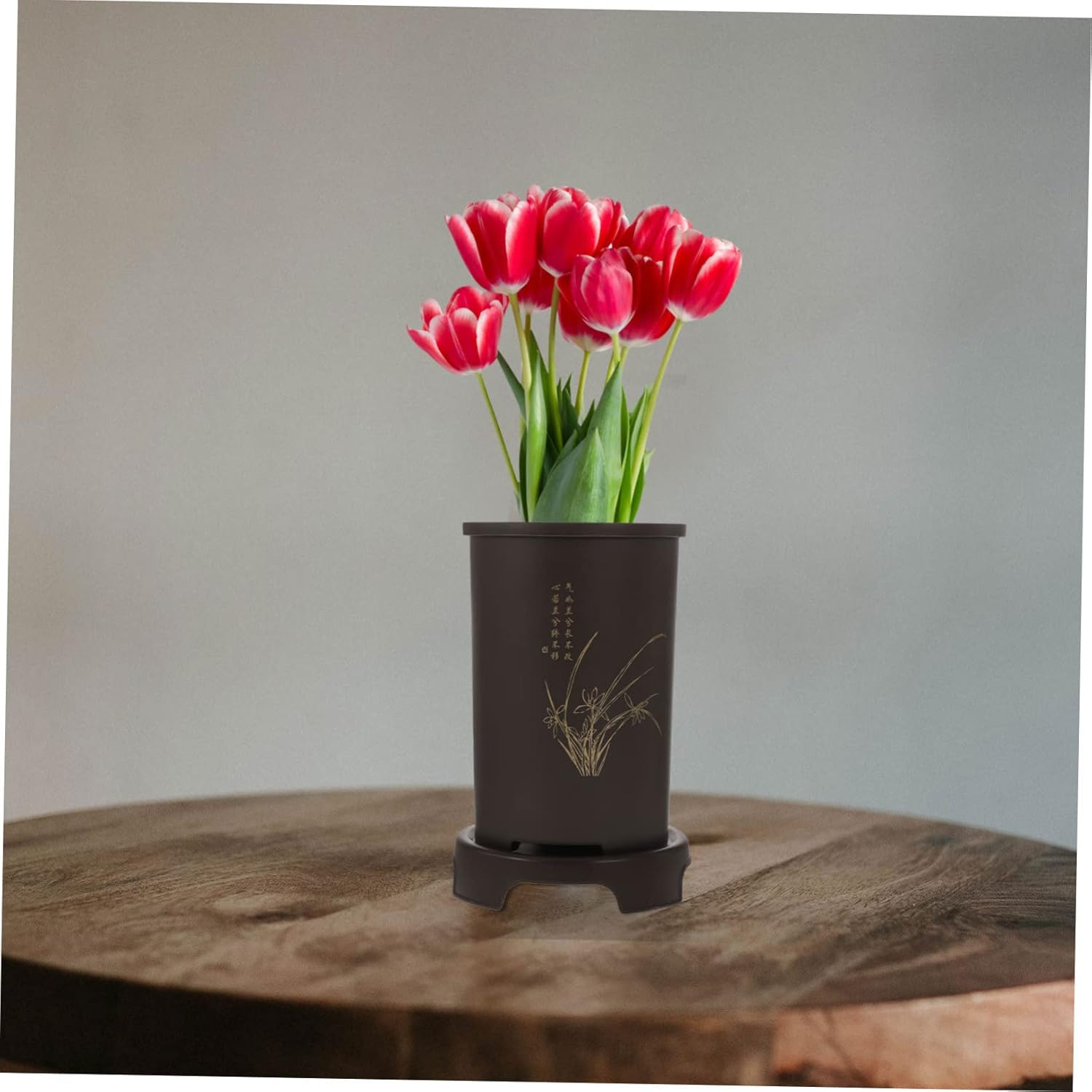 BESPORTBLE Imitation Purple Sand Flower Pot Resin Indoor Plant Pot for Household Flowerpots Gardening Supplies image number 6