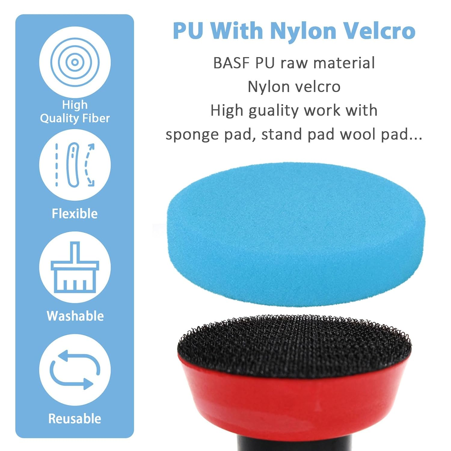 29Pcs Drill Polishing Pad Kit Reusable Buffing Polishing Pads 1/2/3Inch Washable Car Detailing Sponge Polishing Pads Woolen Buffing Pad Microfiber Polishing Pad with M14 Adapter