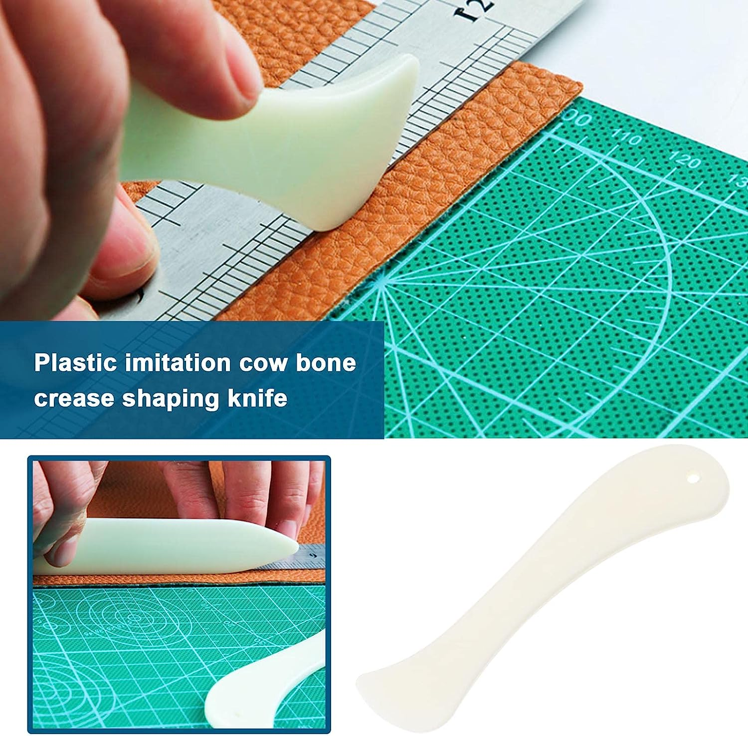 Ecsing 4Pcs Bone Folder Tool Plastic Origami Bone Folders Tools Paper Creaser Set Accessories for DIY Crafts Pressing Lines Sealing Edges White image number 6