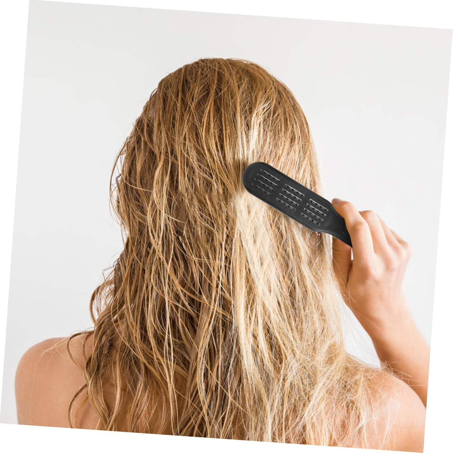 Straight Hair Styling Comb Double Sided Hair Straightener Clamp Salon Comb for Women image number 5