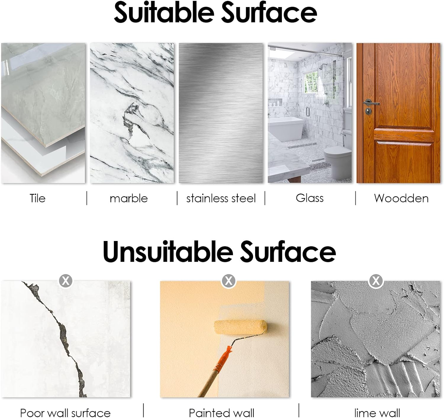 Myfolrena Adhesive Kitchen Hooks Utensil Hanger Holder Hanging Rack 2 Pack, Hanging Rack Wall Mounted Kitchen Rail for Spoons Pot Coffee Mug Cups Tags(Black) image number 2