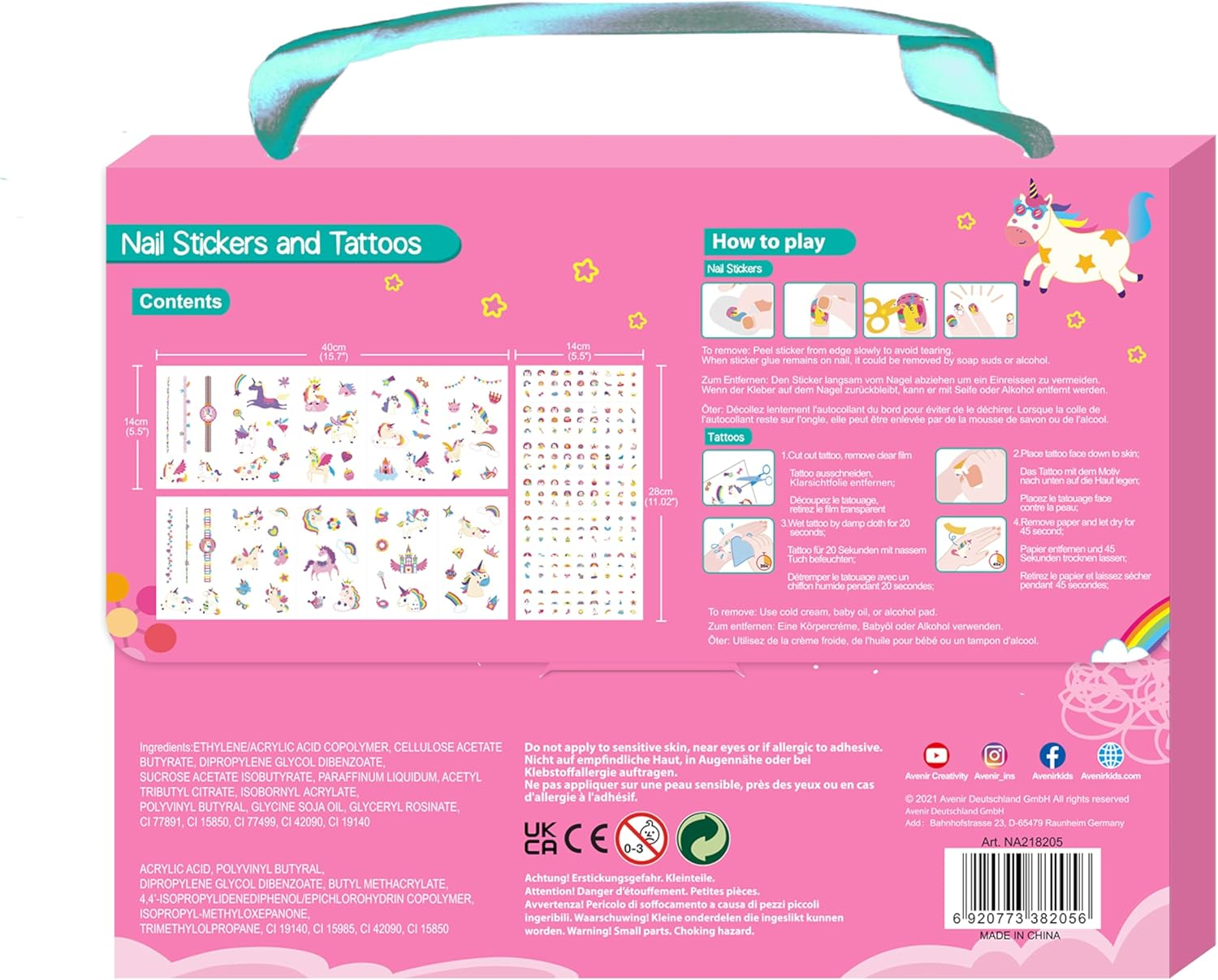 Avenir Unicorns Nail Stickers & Tattoos image number 6