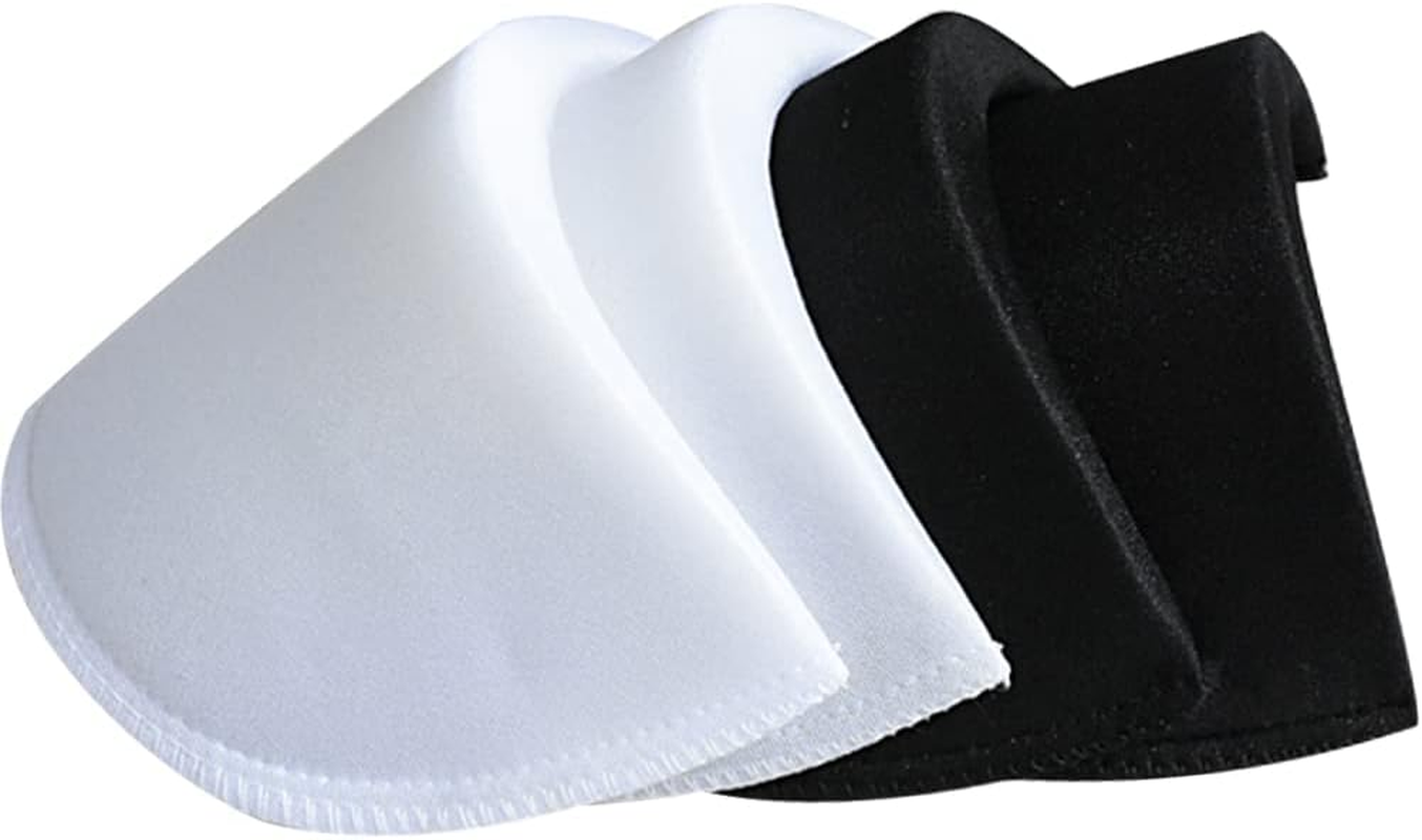 Thickness 2Cm / 0.78Inch Foam Shoulder Pads Set Polyester Pad for Women Men Teens Sewing Accessories Clothes Set-In Shoulder Pads White and Black 2 Pairs image number 4