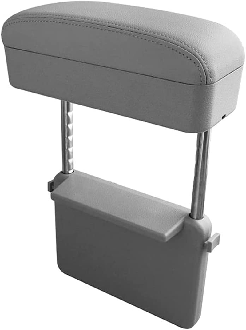SENYAZON Car Console Armrest Box Arm Rest Height Adjustable Comfort Elbow Pad Armres Storage Organizer Box (Grey) image number 5