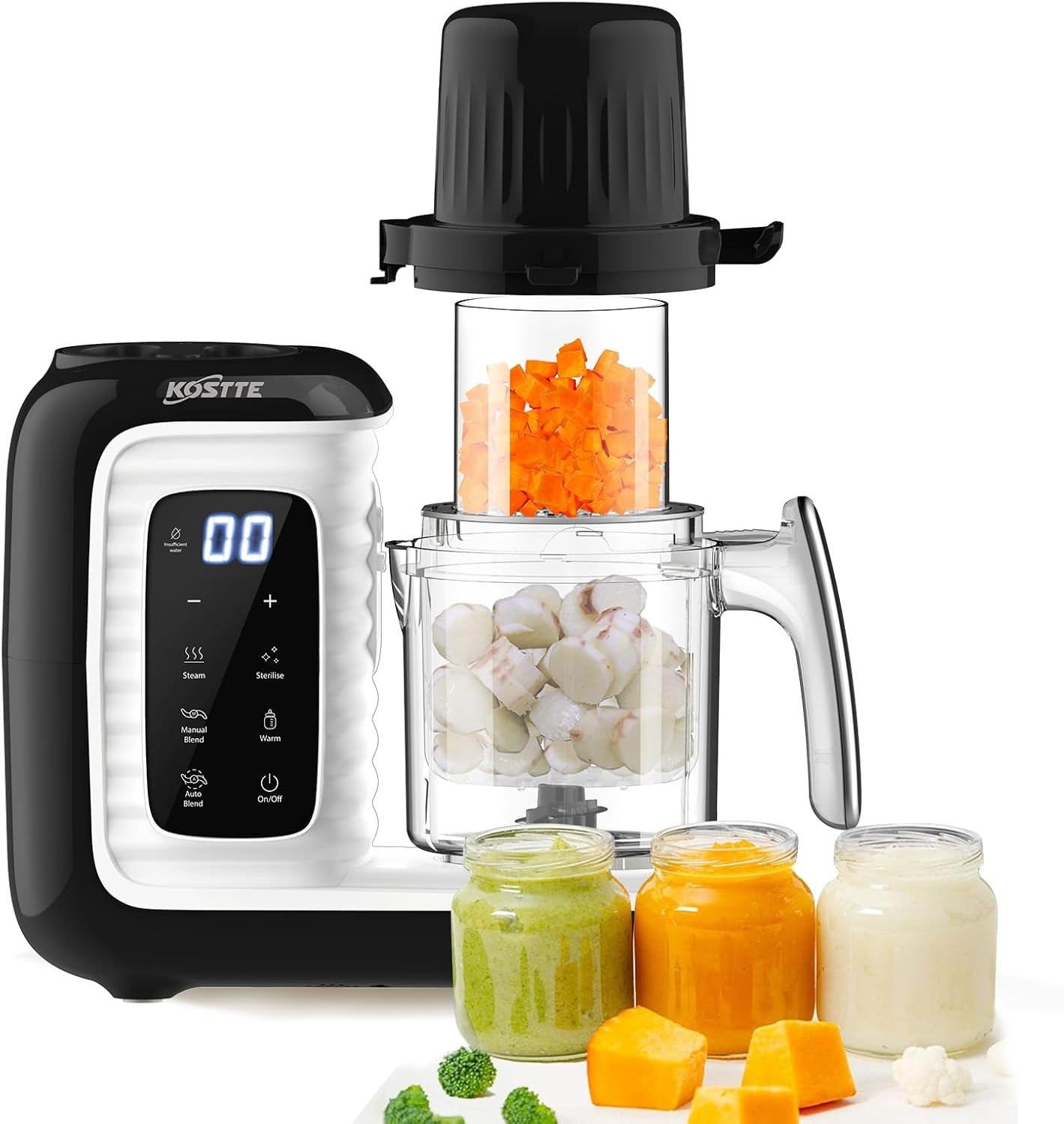 Baby Food Maker, Multifunctional Baby Porridge Maker, Quick Steam Cooking in 15 Minutes, Multifunctional Food Processor for Baby Food, Baby Steaming, Mixing image number 5