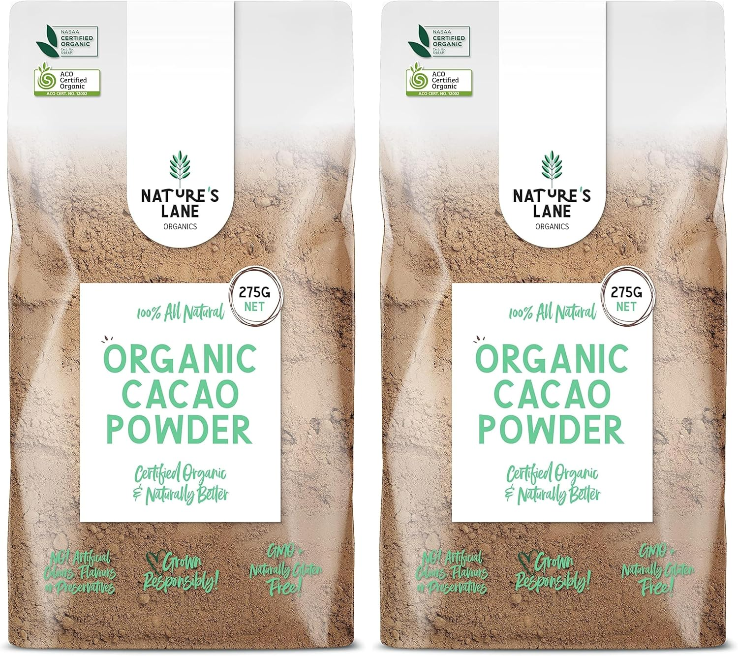 Natures Lane Organics Cacao Powder 275 G image number 1