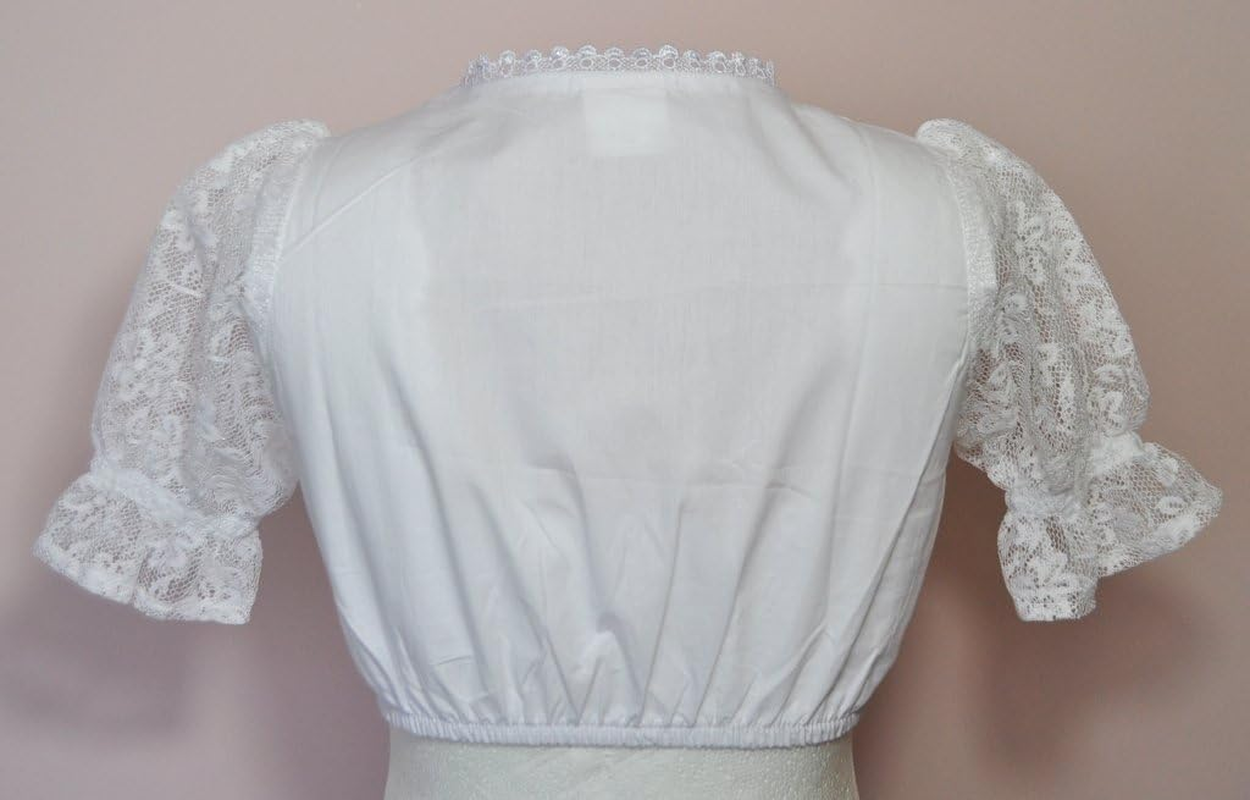 Bigi Dirndl Blouse White Lace Sleeves, Wei&szlig;, 18 AU image number 1