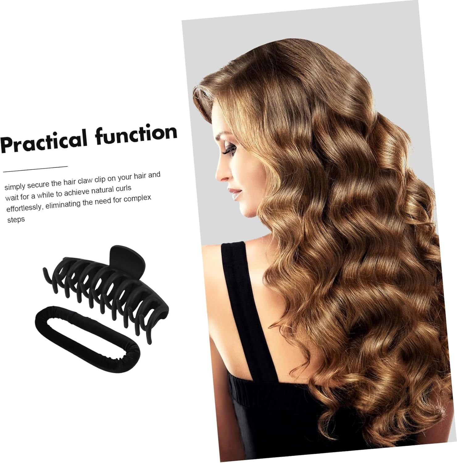 Heatless Curling Iron Long Hair Curler No Heat Lazy Hair Rollers Foam Roller Claw Clip for Overnight Curls image number 3