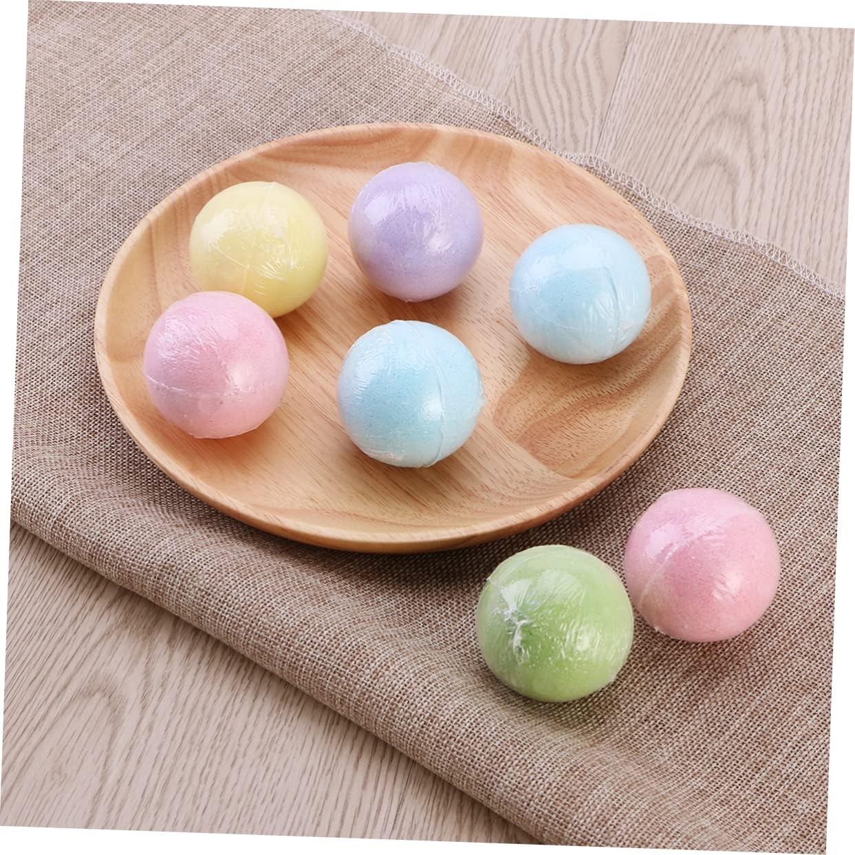 8Pcs 70G Bath Bombs Set round Bathing Bombs for Women Men Relaxing Aromatherapy Spa Bubble Bath Colorful Mixed Pack Random Color image number 1
