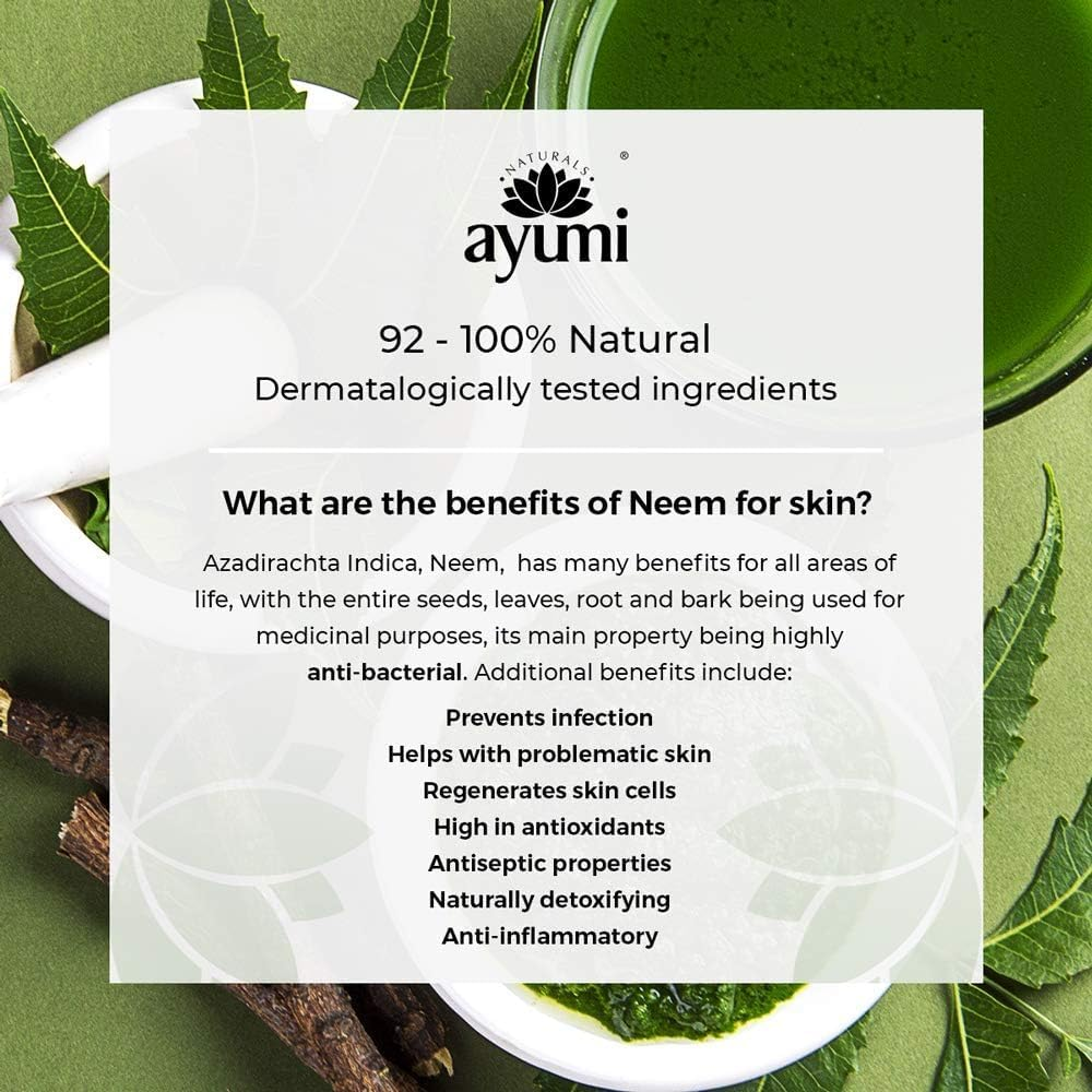 Ayumi Neem & Tea Tree Body Scrub. Vegan, Cruelty-Free, Dermatologically-Tested, 2 X 200Ml image number 2