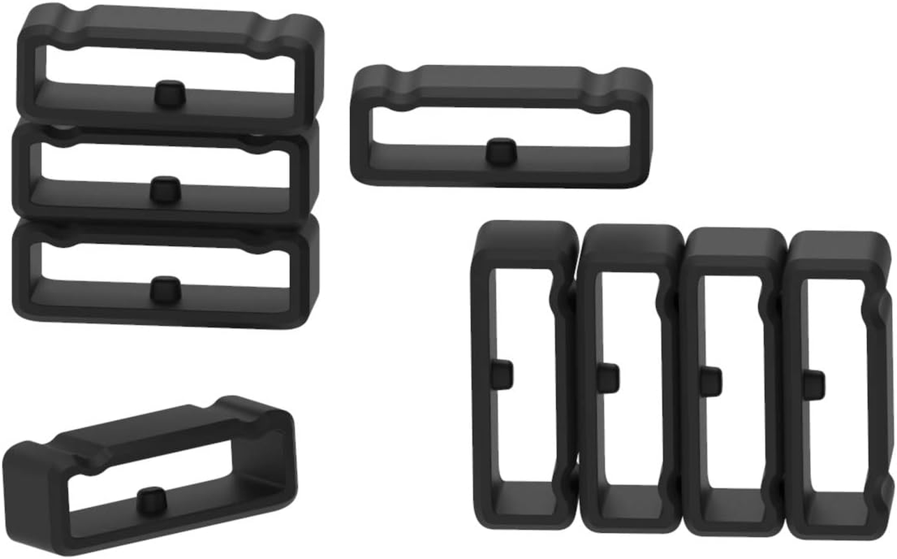 Strap Loop Fastener Rings Intended for Suunto 9/Baro/Suunto Spartan Ultra/Spartan Sport/Spartan Sport Handgelenk Hr/Spartan Sport Band Strap Wristband Soft Flexible Silicone Keeper Security Loop Intended for Suunto 9 Bands Black (11 of Pack, Black) image number 4