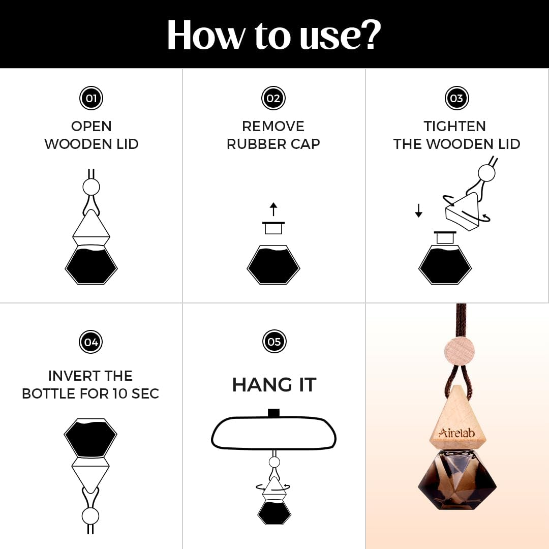 Car Air Freshener &ndash; Inspired by L.Vitton Ombr&eacute; Nomad, Luxury Long Lasting Essential Oil Diffuser for Car Interior, Natural Odour Eliminator, Premium Unisex Car Perfume, Safe for Kids & Pets image number 6