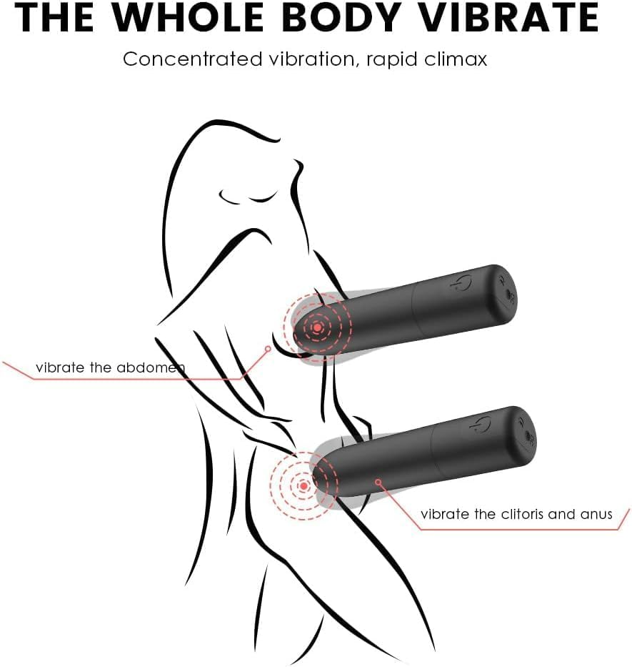 10 Modes Rechargeable Bullet Waterproof - Toys for Women Men Adults (Jet Black)