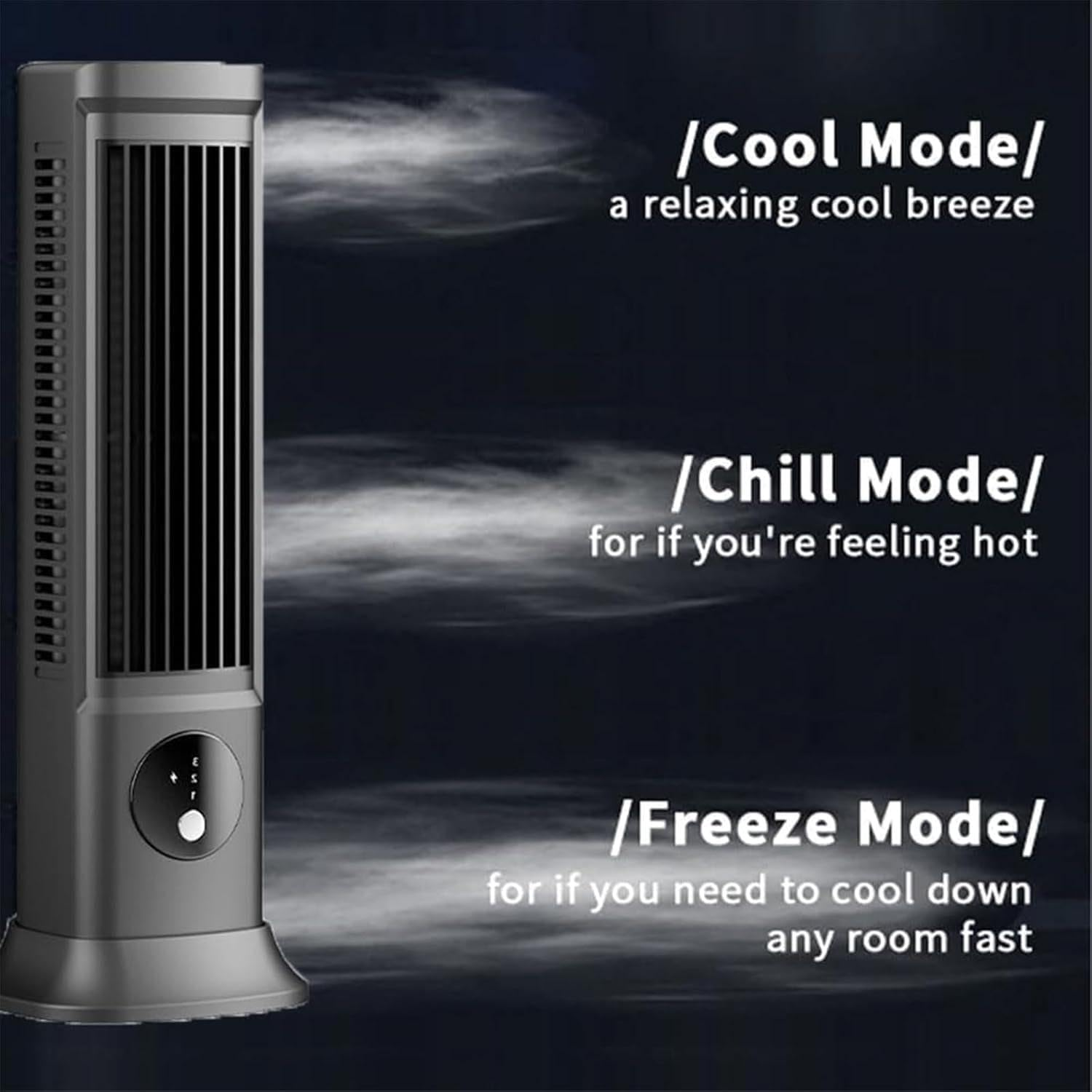 Coldeez Cooling Ace 5.0,Desktop Tower Fan,Portable Air Conditioner,Cooling Ace with 3 Speeds,Quiet Operation,Adjustable Base,For Bedroom/Office/Kitchen image number 5
