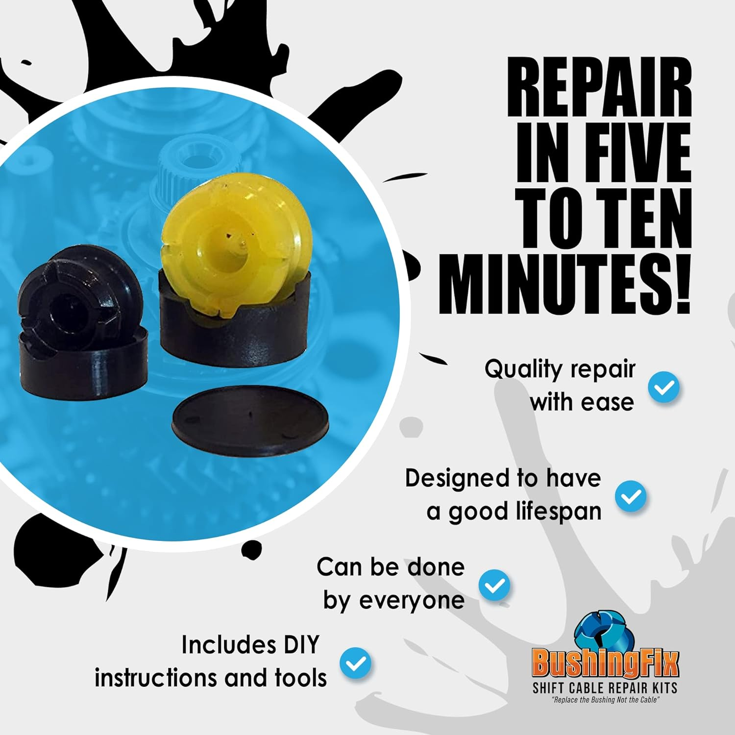 Bushing Fix Fm1Kit - Transmission Shift Cable Bushing Repair Kit image number 4