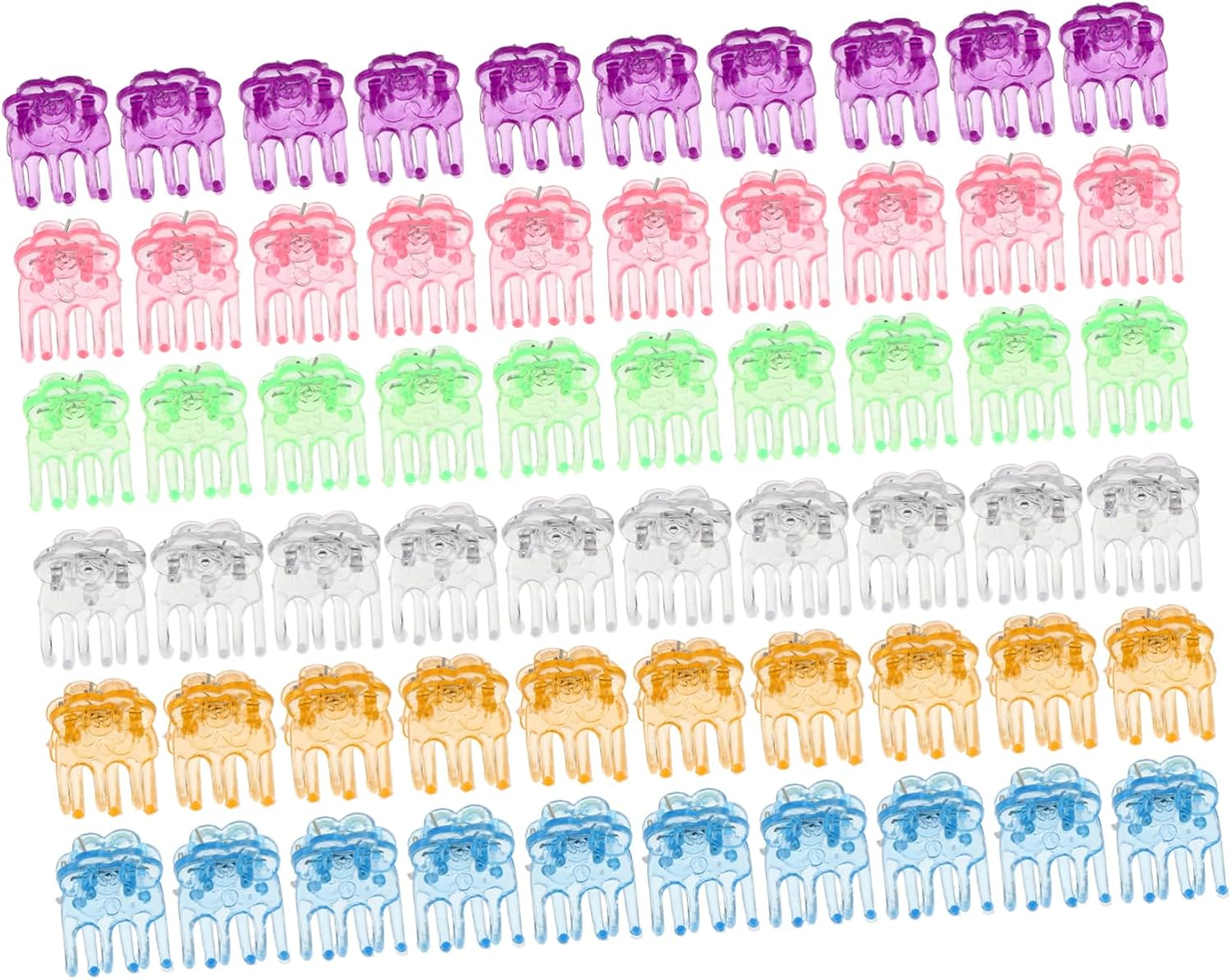 Orchid Stem Support Clips 60Pcs Small Plastic Plant Clips for Gardening Climbing Vines Flower Pots Stem Bending Fixing in Mixed Colors for Garden Plants image number 1