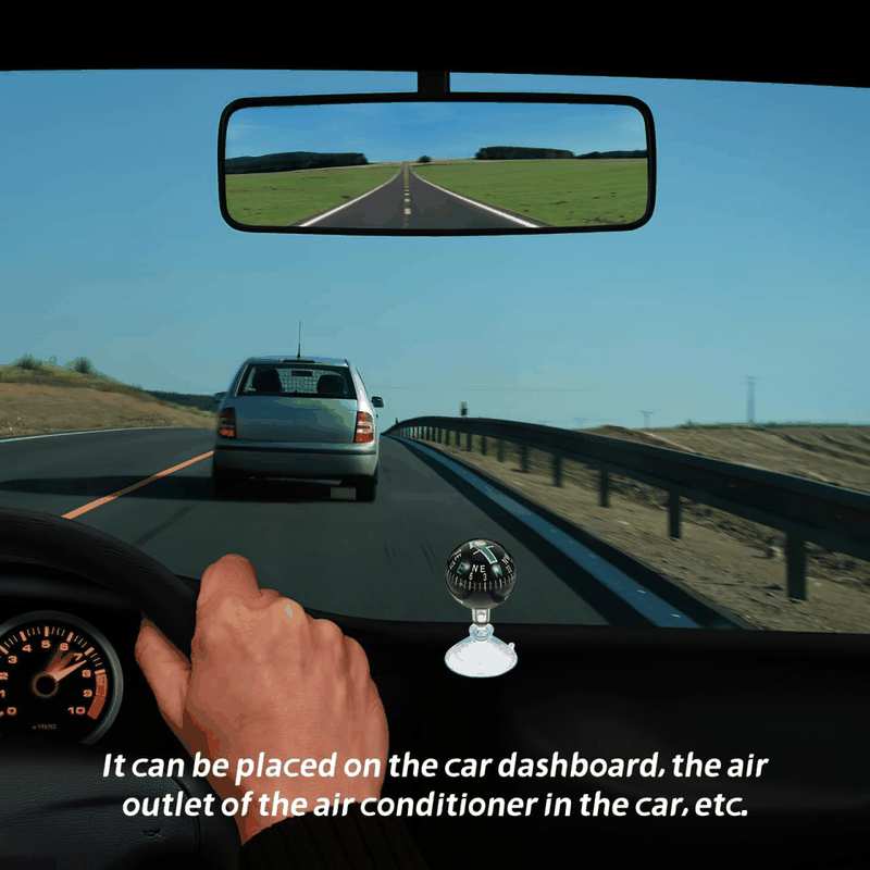Gatuida Boat Compass Ball: Adjustable Dash Mount Car Compass with Bottom Stick Navigation Hiking Direction Pointing Guide Ball for Marine Boat Truck Outdoor image number 1