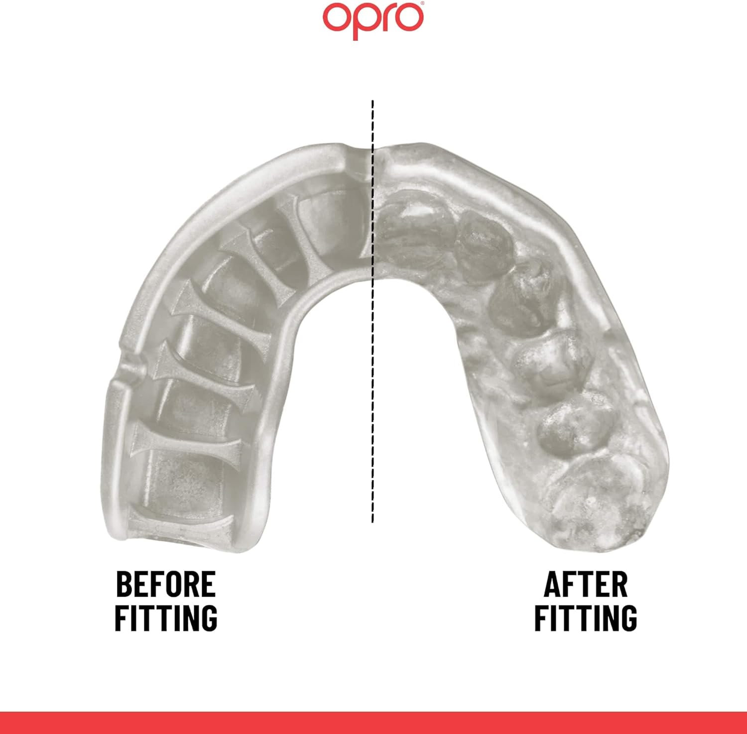 OPRO New Instant Custom-Fit Mouth Guard, Dentist Mouthguard, Revolutionary Fitting Technology for Ultimate Comfort, Protection & Fit, Gum Shield for Rugby, Boxing, Hockey, MMA (Gold, Youth) image number 6