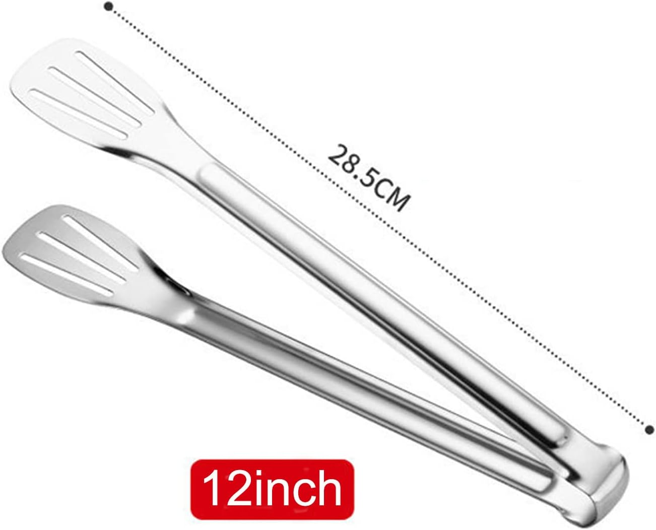 2 Pack Kitchen Tongs Stainless Steel Locking Cooking Barbecue Grilling Food Tongs Kitchen Clamps Sturdy High Resistant Heat Tongs (2PC (7Inch and 12Inch)) image number 6