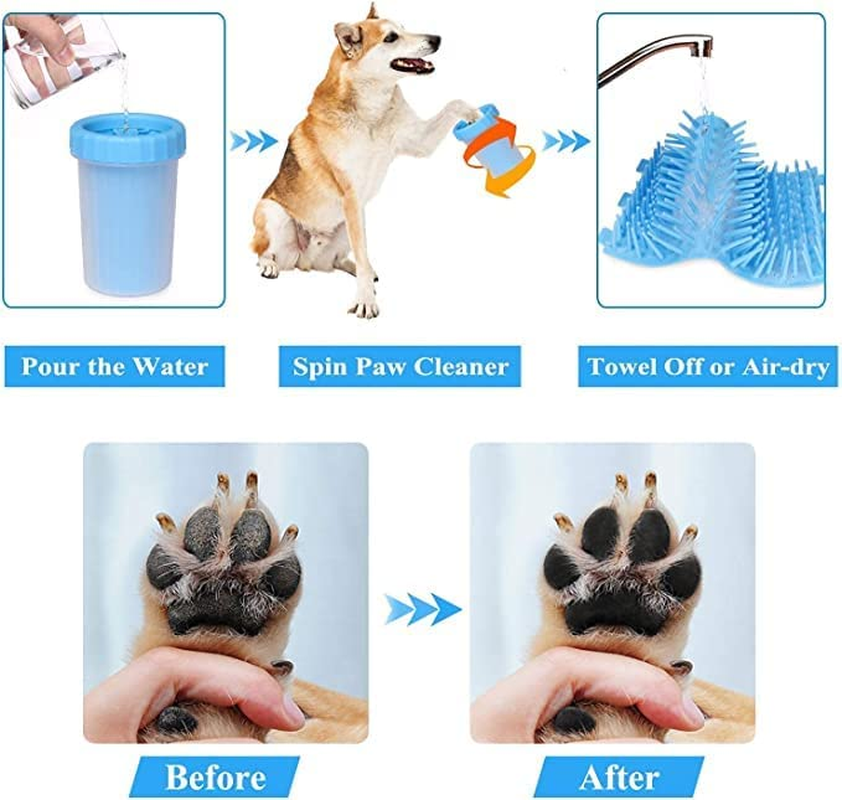 Dog Paw Cleaner Dog Paw Washer Cup, 1PC Dog Paw Cleaner Cup with Brush & Lanyard - Silicone Pet Paw Washer for Dogs, Portable Paw Cleaning Cup with Massage Bristles for Mud Dirt Remova image number 1