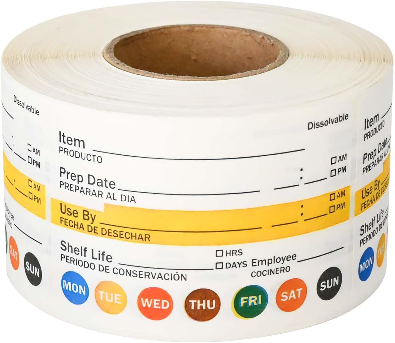 L LIKED Dissolvable Food Labels 2&rdquo;X 3" No Residue Food Storage Labels for Kitchen,Washable Mason Jar Label, Bottle Label,Easy to Write-500 Labels (Matte White image number 2