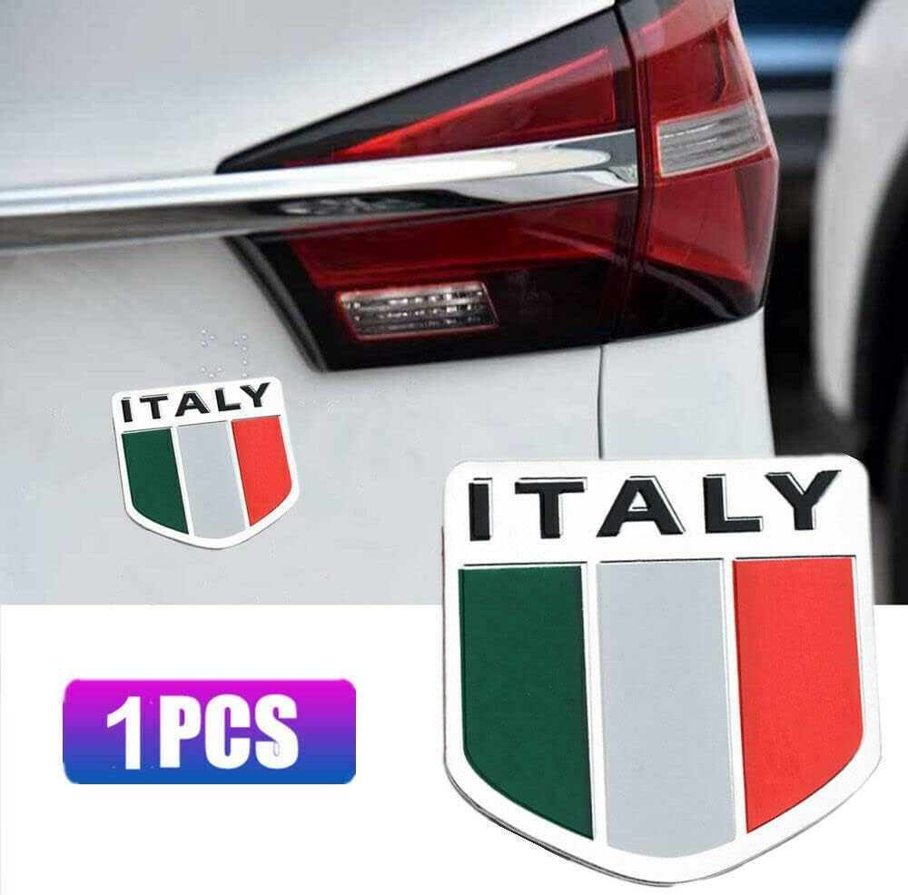 AIMALL Flag of Australia Germany Aluminium Car Emblem Badge Decal Sticker 5X5Cm (1.97X1.97In) &ndash; Weather-Resistant Vehicle Sticker, Durable Aluminium Alloy image number 4