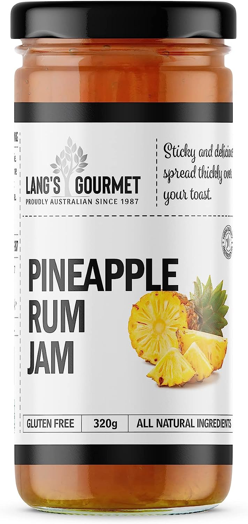 Langs Gourmet Pineapple Rum Jam 300 G