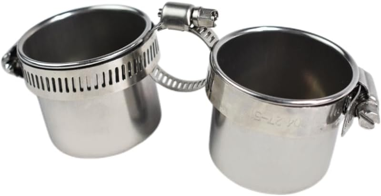 Parrot Food Cup Pigeons Cage Bird Food Feeder Dish Food Container Cage Accessories Parrot Standing Feeder Bird Coop Cups Pet Supplies Big Bird Stainless Steel to Feed Bird Stand (Silvery, 5.5Cm) image number 5