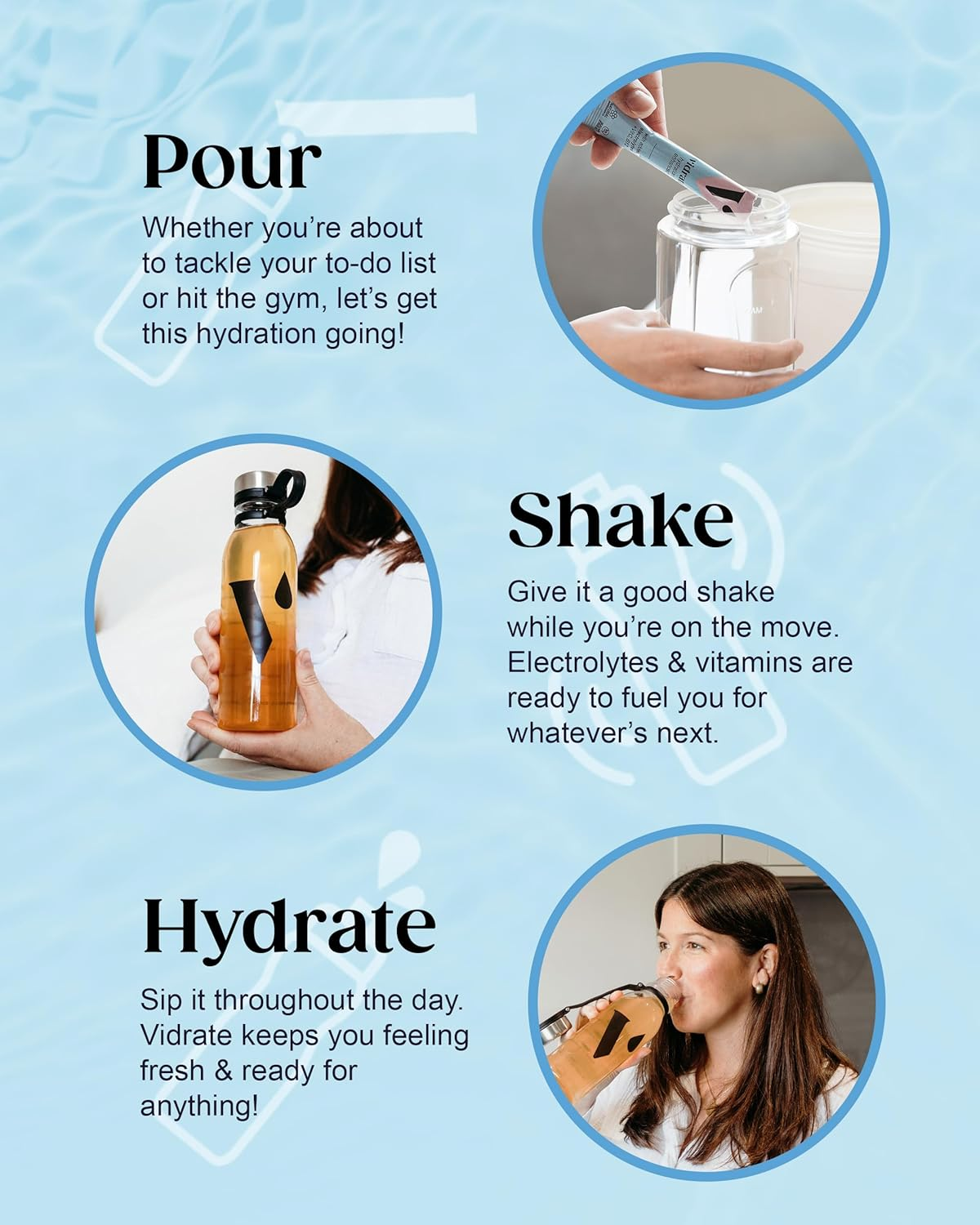 Vidrate Electrolyte Powder for Kids - Apple & Blackcurrant Flavoured Vitamin Water with Natural Ingredients & Zero Sugar - Hydration Drink for School & Sports - 8 Pack Minis Electrolyte Sachets image number 4