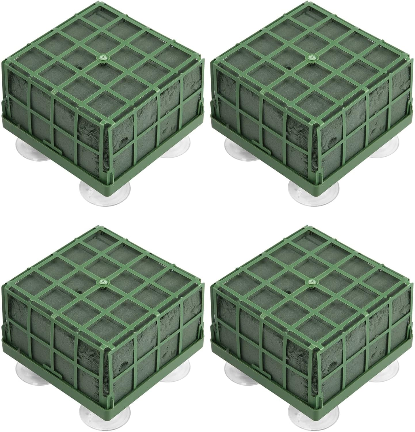 4Pcs Floral Foam Cage Flower Holder with Floral Foam and Suction Cup for Wedding Table Centerpiece Floral Arrangement image number 3