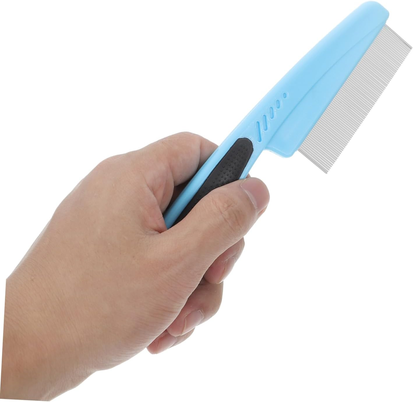 2Pcs Fine Dandruff Comb Stainless Steel Hair Picker for Pets Dandruff Versatile Grooming Tool for Curly Straight Hair image number 6