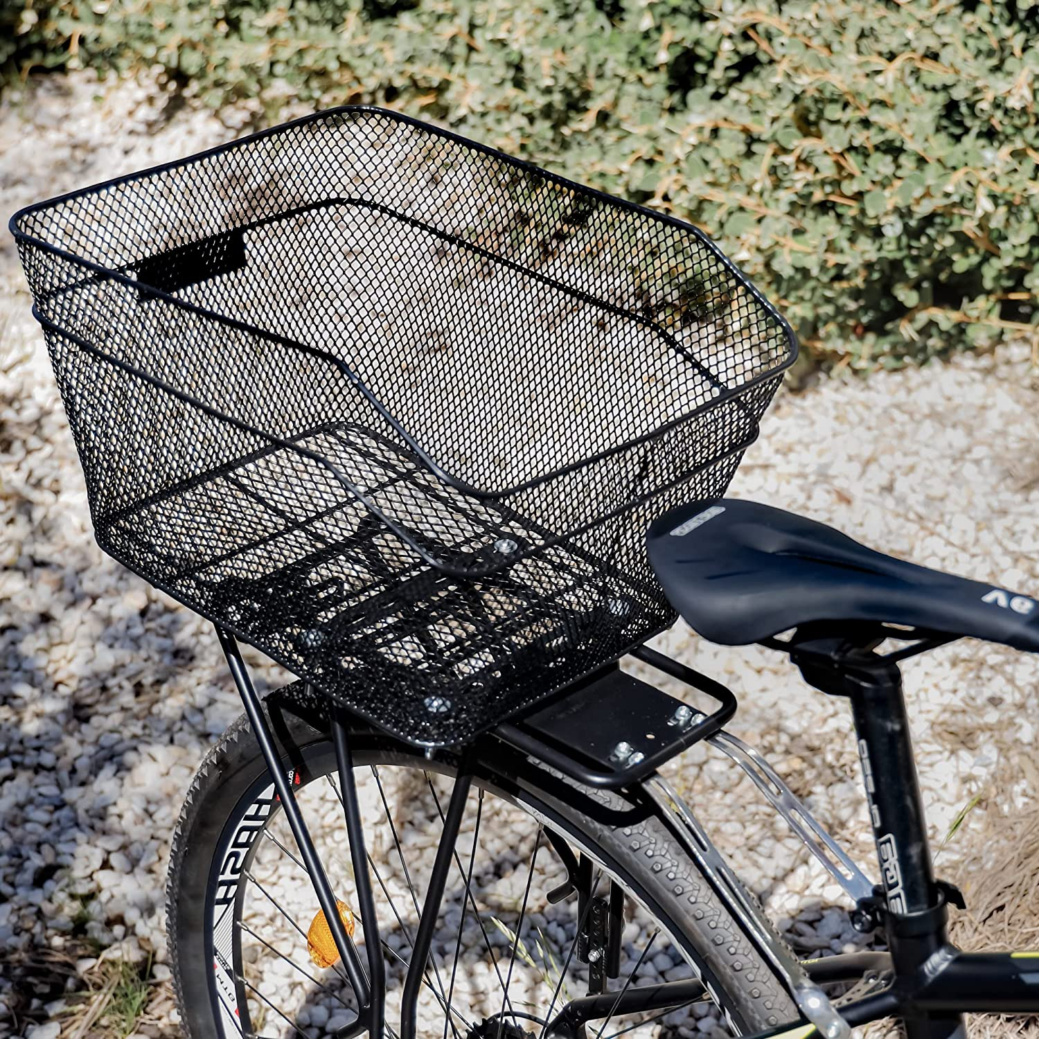 Cyclingdeal Bike Bicycle Rear Mesh Basket Made of Quality Metal Wire with Rust Prevention Coating, Compatible with Most Rear Pannier Racks image number 4