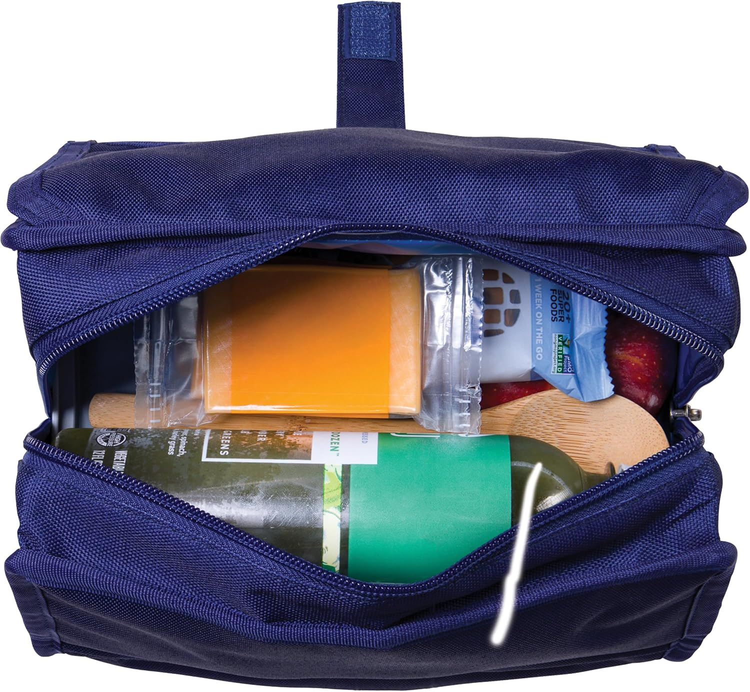 Packit Freezable Lunch Bag - Innovative Lunch Bag W/A Built-In Freezable Gel Liner for Cooling Power, Can Fold for Easy Storage, Easy Clip Handle, Perfect for Packing Meals & Snacks - True Blue - Sky Blue image number 7