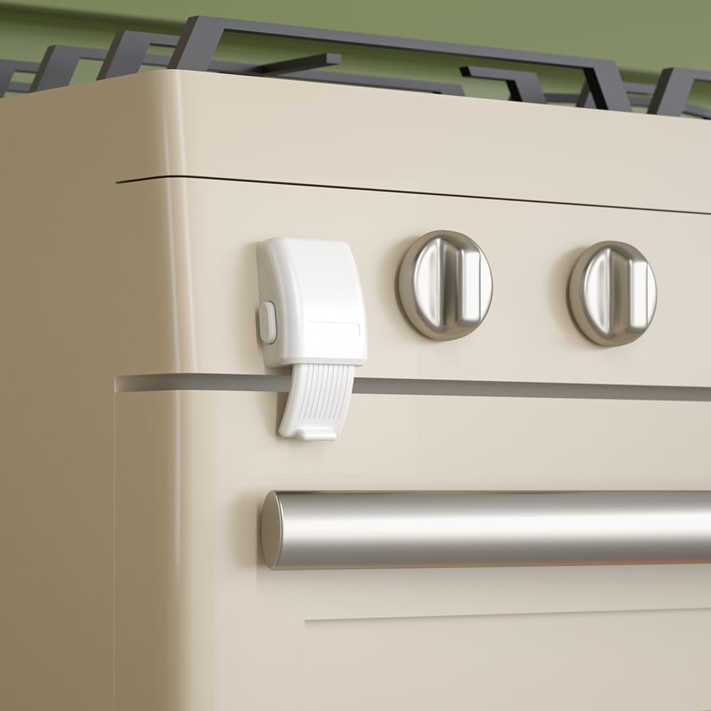 SAFELON 1 PC Update Baby Safety Oven Lock, Kitchen Safety Oven Door Lock, Childproofing Lock for Babies & Toddlers, Heat-Resistant, No Drilling (Black)