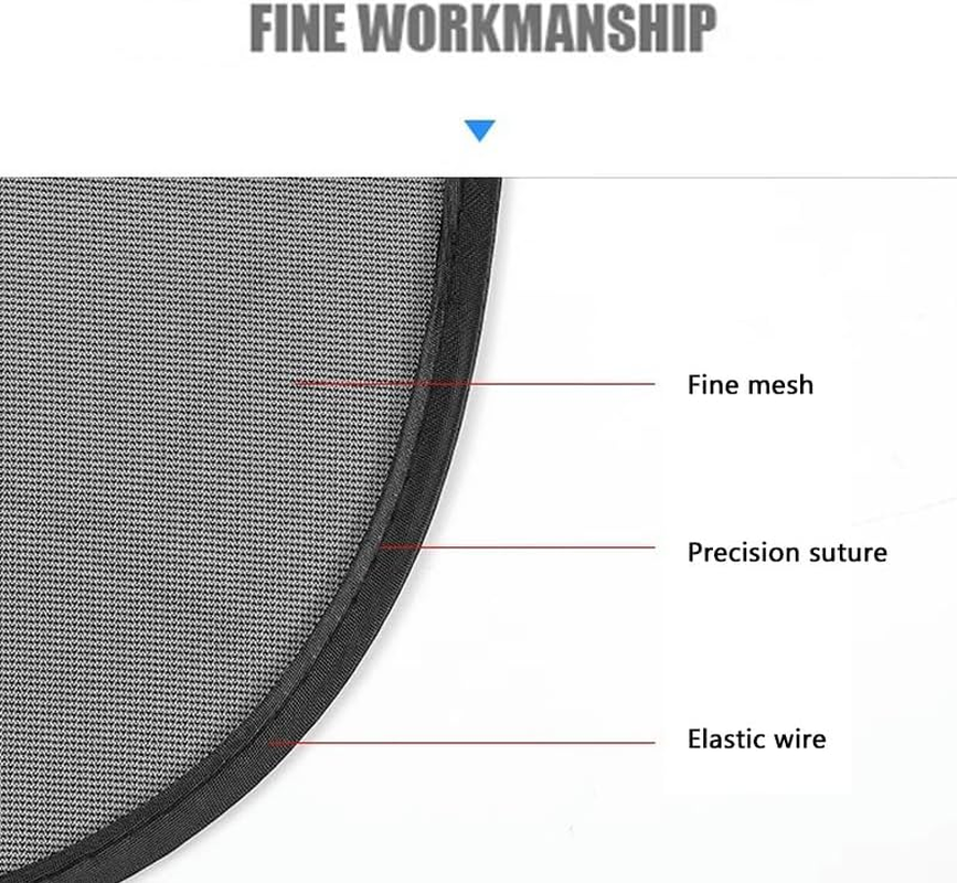 Car Window Shade for Side Windows, Foldable Double-Layer Mesh Sunshade with Strong Suction Cups, UV Protection Heat Block for Kids Pets, Universal Fit Car Sunshade (5Pcs) image number 2