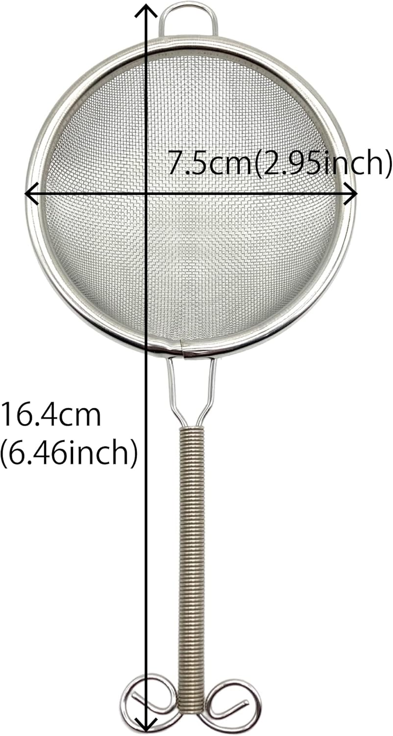 Matcha Sifter, Tea Strainer, 3-Inch, Stainless Steel 30 Fine Mesh, Made in Japan